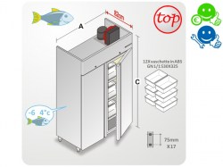 armadio frigo inox per pesce