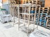 3 scaffalature in acciaio inox usate